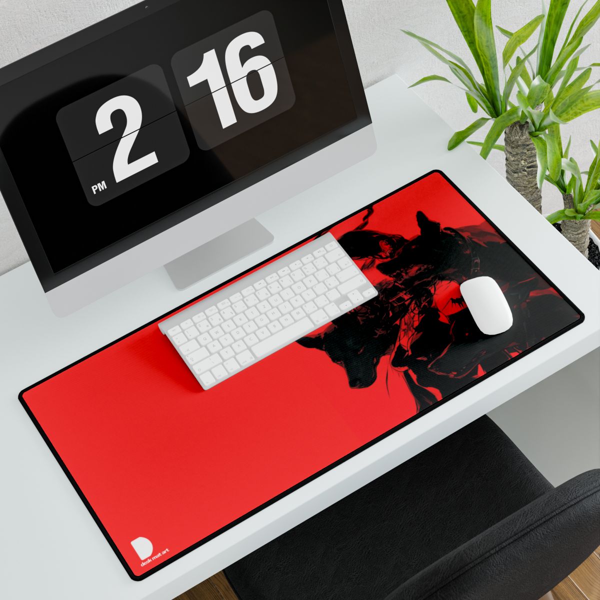 Black Dogs Large Desk Mat & Mousepad | 800x400mm