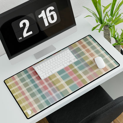 Checkered Pastel Large Desk Mat & Mousepad | 800x400mm