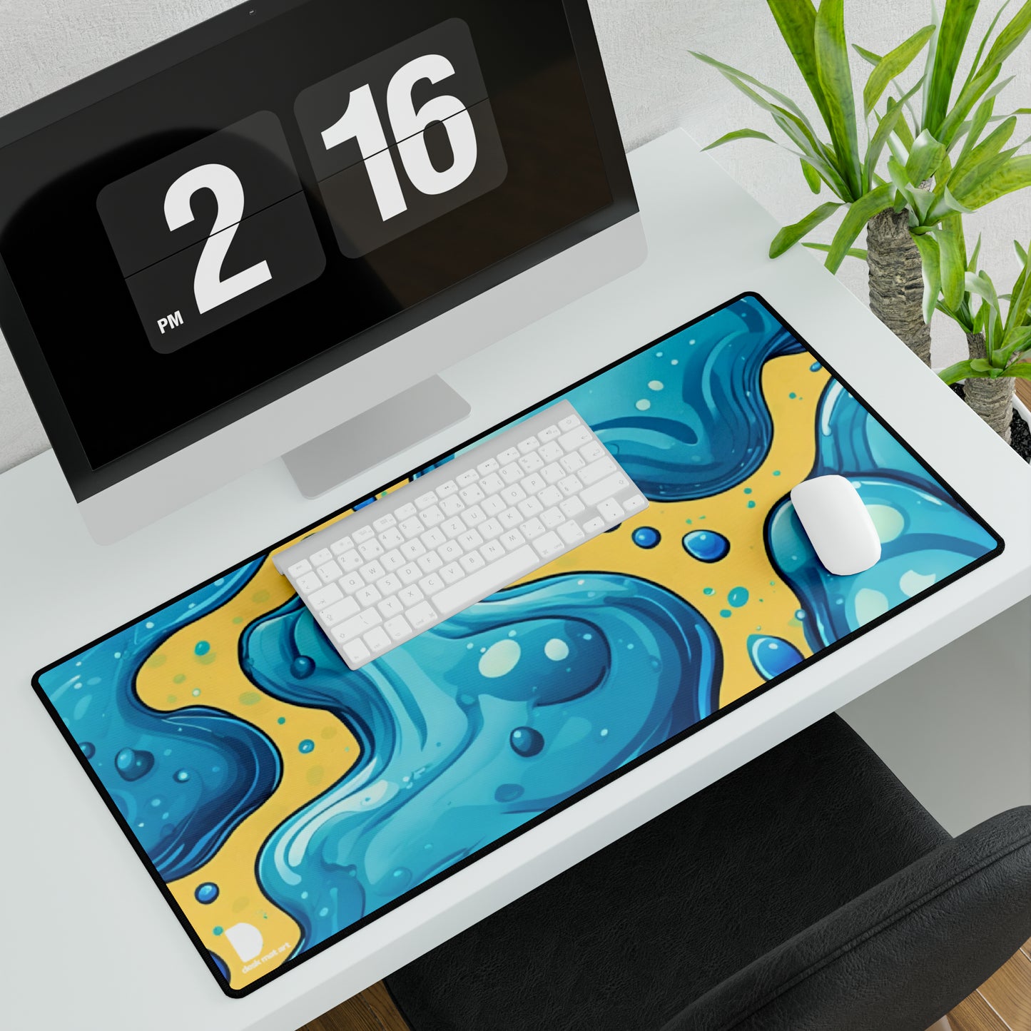 Blue Slime Large Desk Mat & Mousepad | 800x400mm