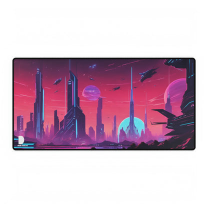 Futuristic City Large Desk Mat & Mousepad | 800x400mm