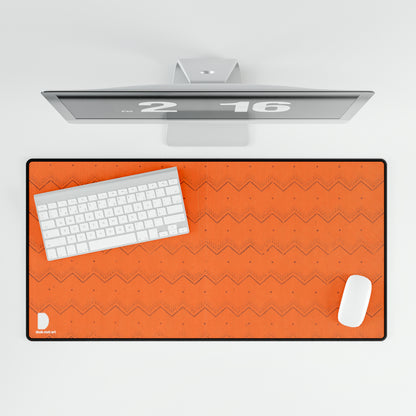 Stripe pattern of zigzag lines and dots Large Desk Mat & Mousepad | 800x400mm