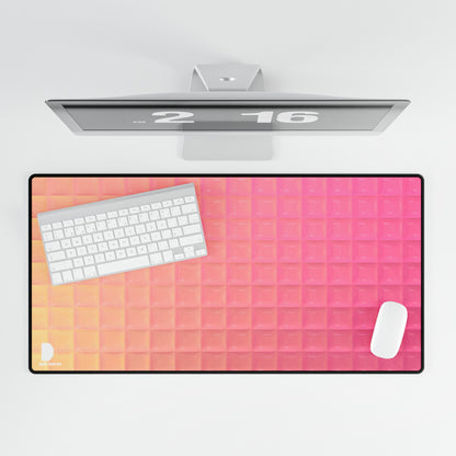 Yellow to Pink Squares Large Desk Mat & Mousepad | 800x400mm