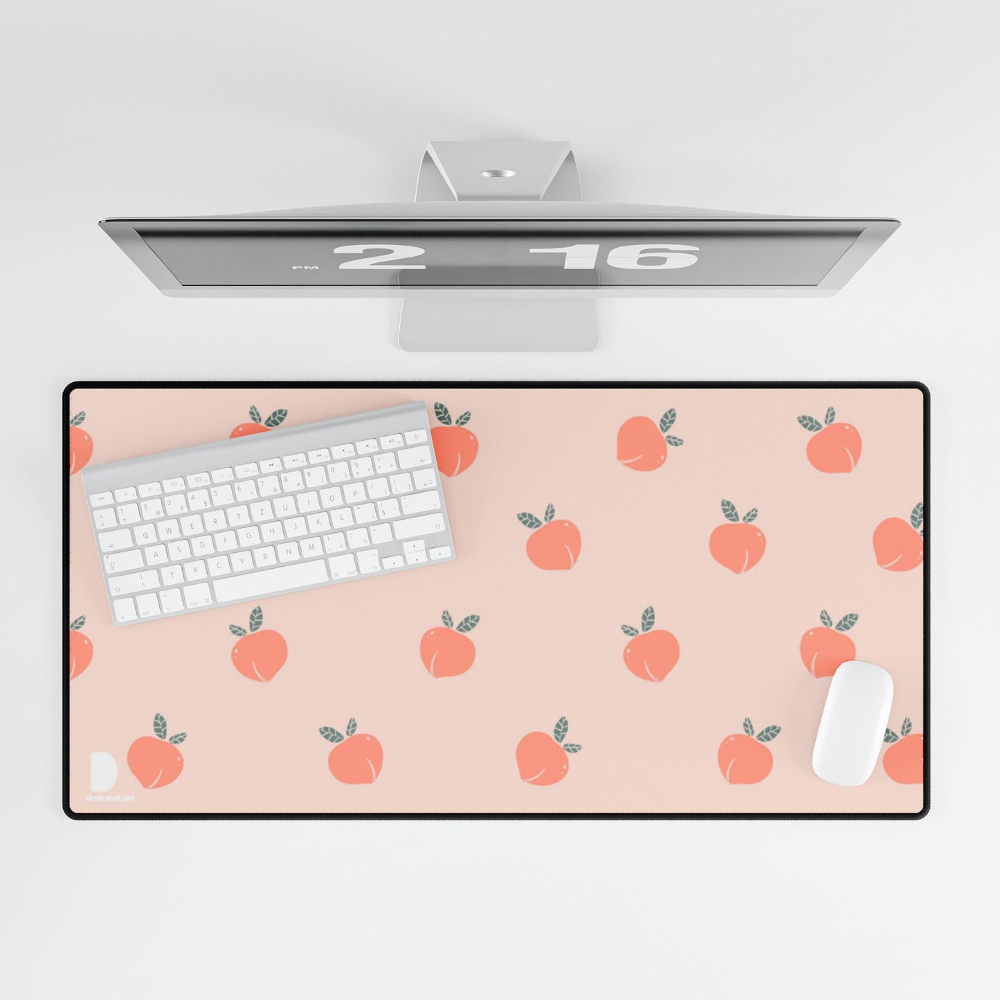 Peach Pattern Large Desk Mat & Mousepad | 800x400mm