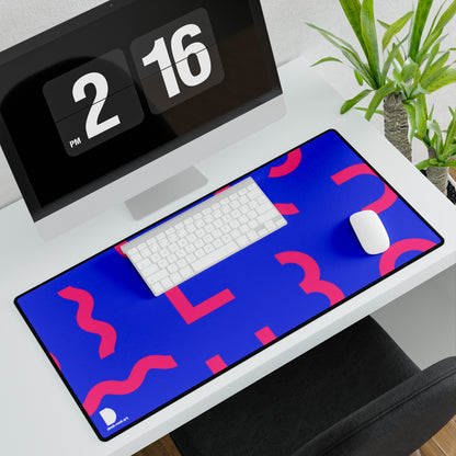 Pink Lines Large Desk Mat & Mousepad | 800x400mm