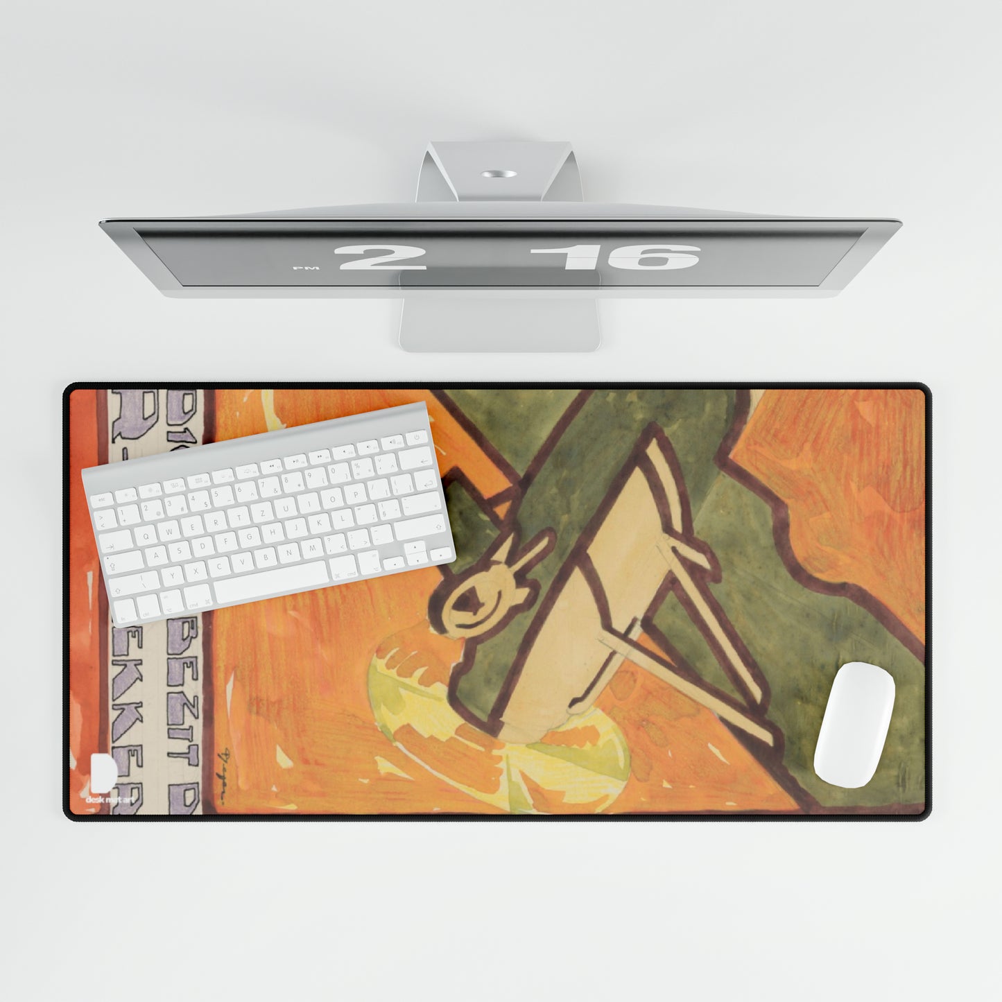 The Fokker monoplane has great practicality, Reijer Stolk Large Desk Mat & Mousepad | 800x400mm