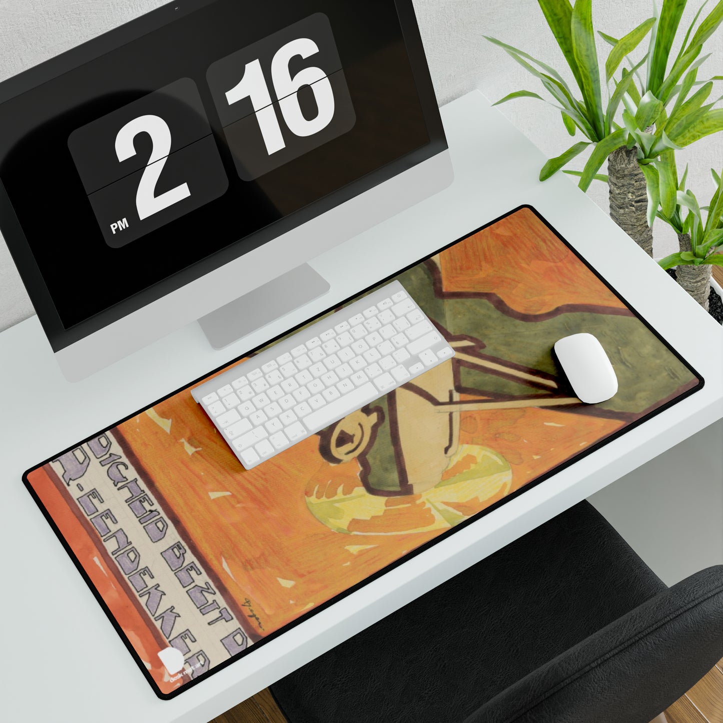 The Fokker monoplane has great practicality, Reijer Stolk Large Desk Mat & Mousepad | 800x400mm