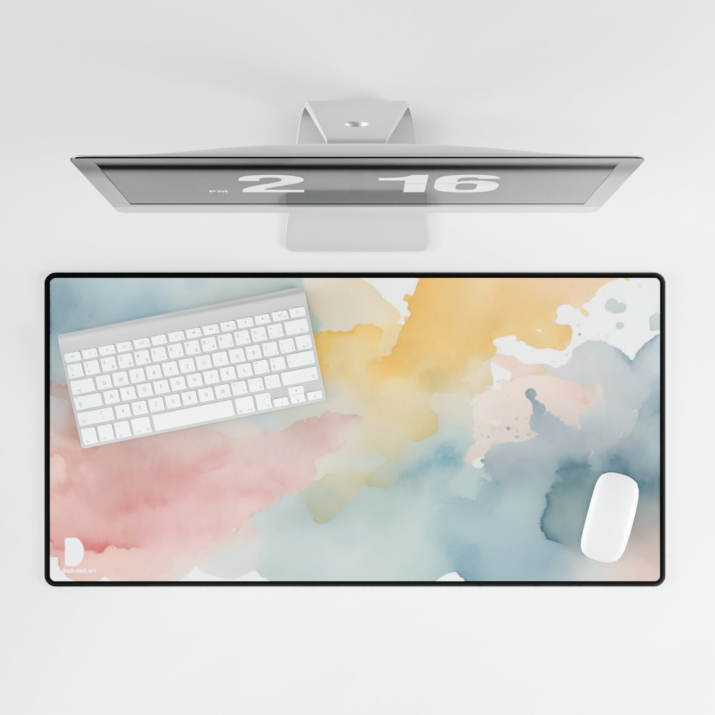 Watercolour Splash Large Desk Mat & Mousepad | 800x400mm