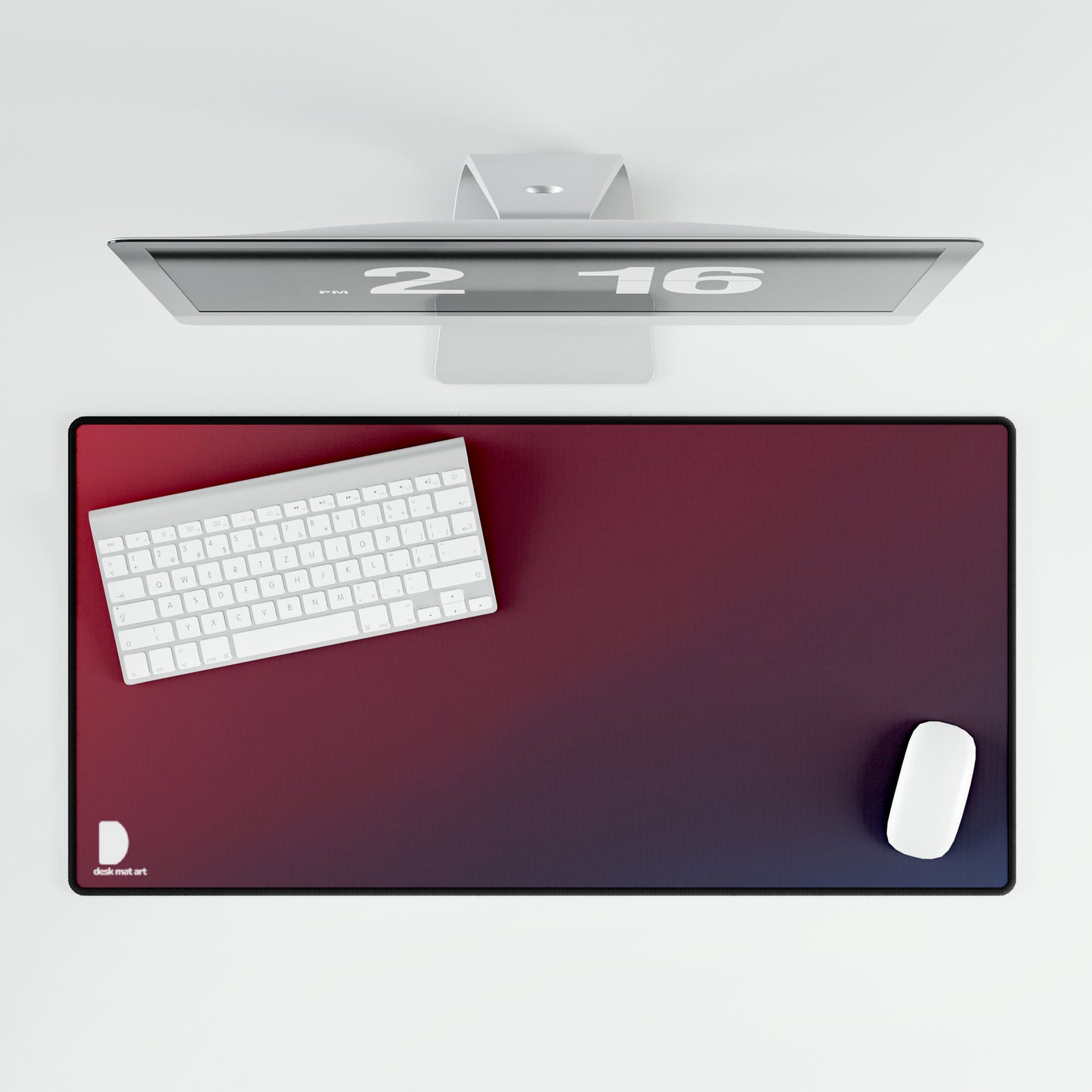 Red and Blue Gradient Large Desk Mat & Mousepad | 800x400mm