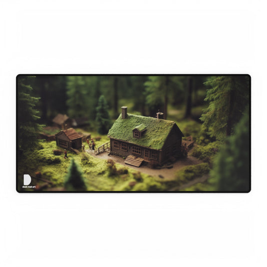 Tilt Shift Cottage Large Desk Mat & Mousepad | 800x400mm