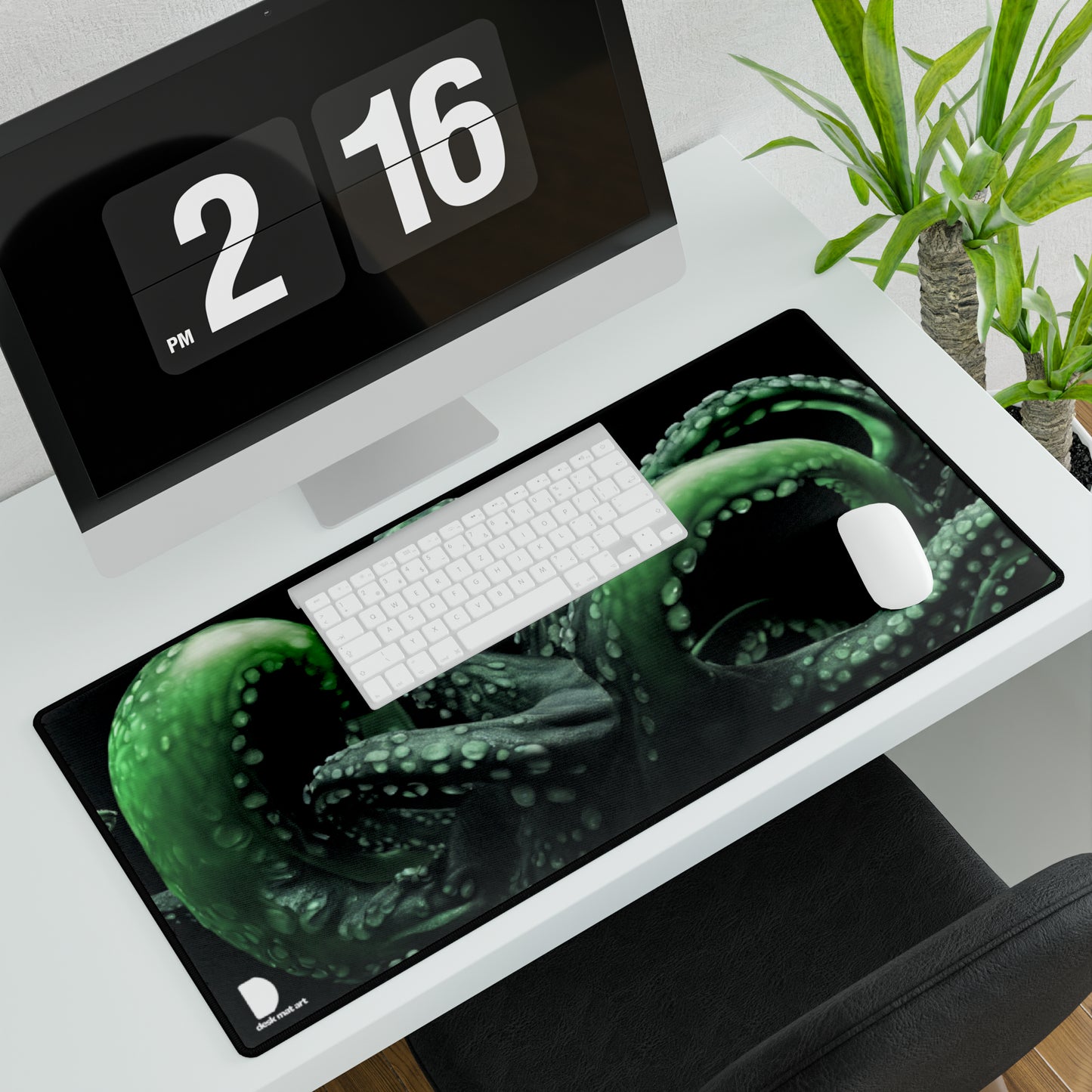 Green Tentacles Large Desk Mat & Mousepad | 800x400mm