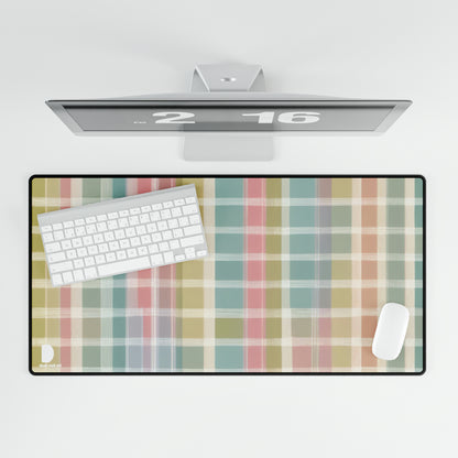 Checkered Pastel Large Desk Mat & Mousepad | 800x400mm