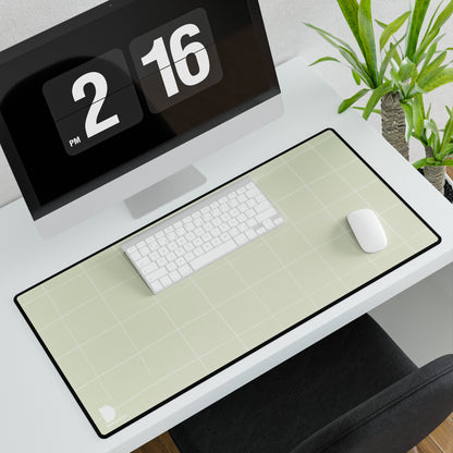 Sage Grid Large Desk Mat & Mousepad | 800x400mm