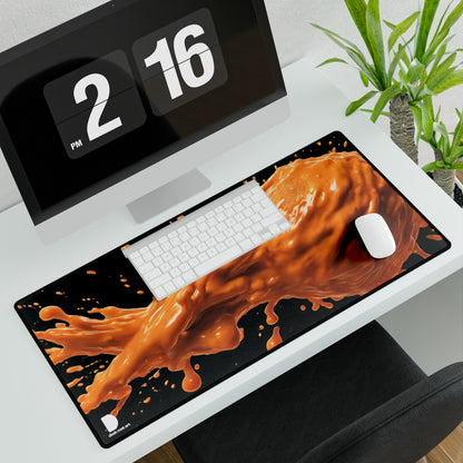 Orange Slime Explosion Large Desk Mat & Mousepad | 800x400mm