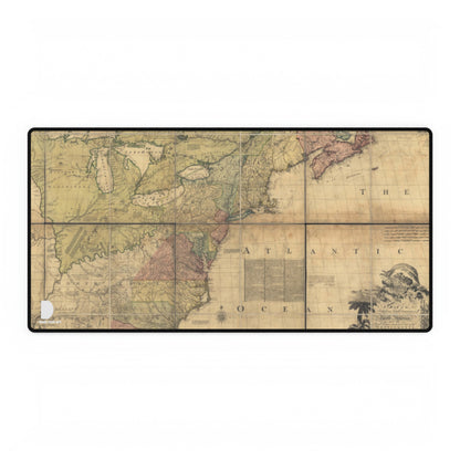 Old Map of North America Large Desk Mat & Mousepad | 800x400mm