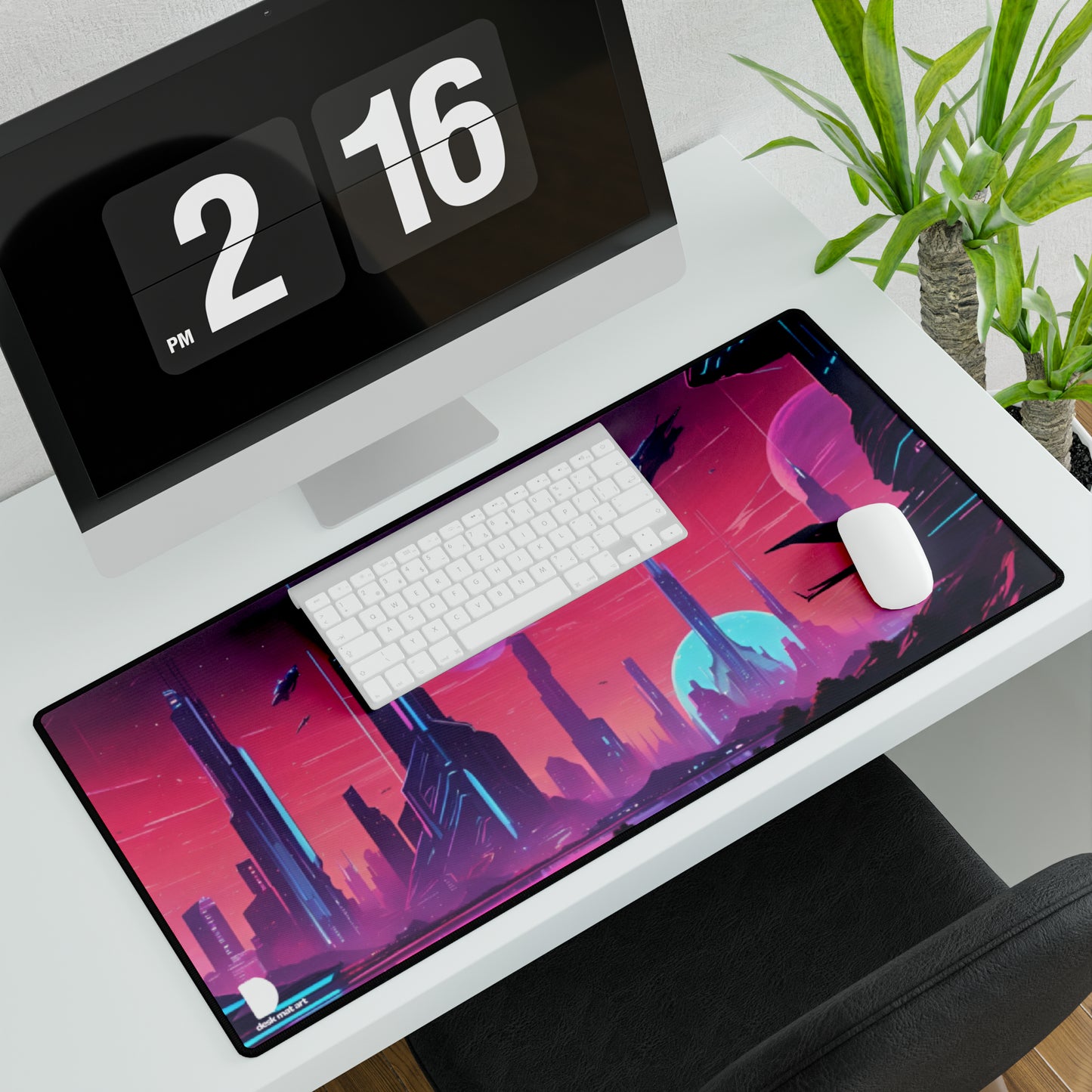 Futuristic City Large Desk Mat & Mousepad | 800x400mm