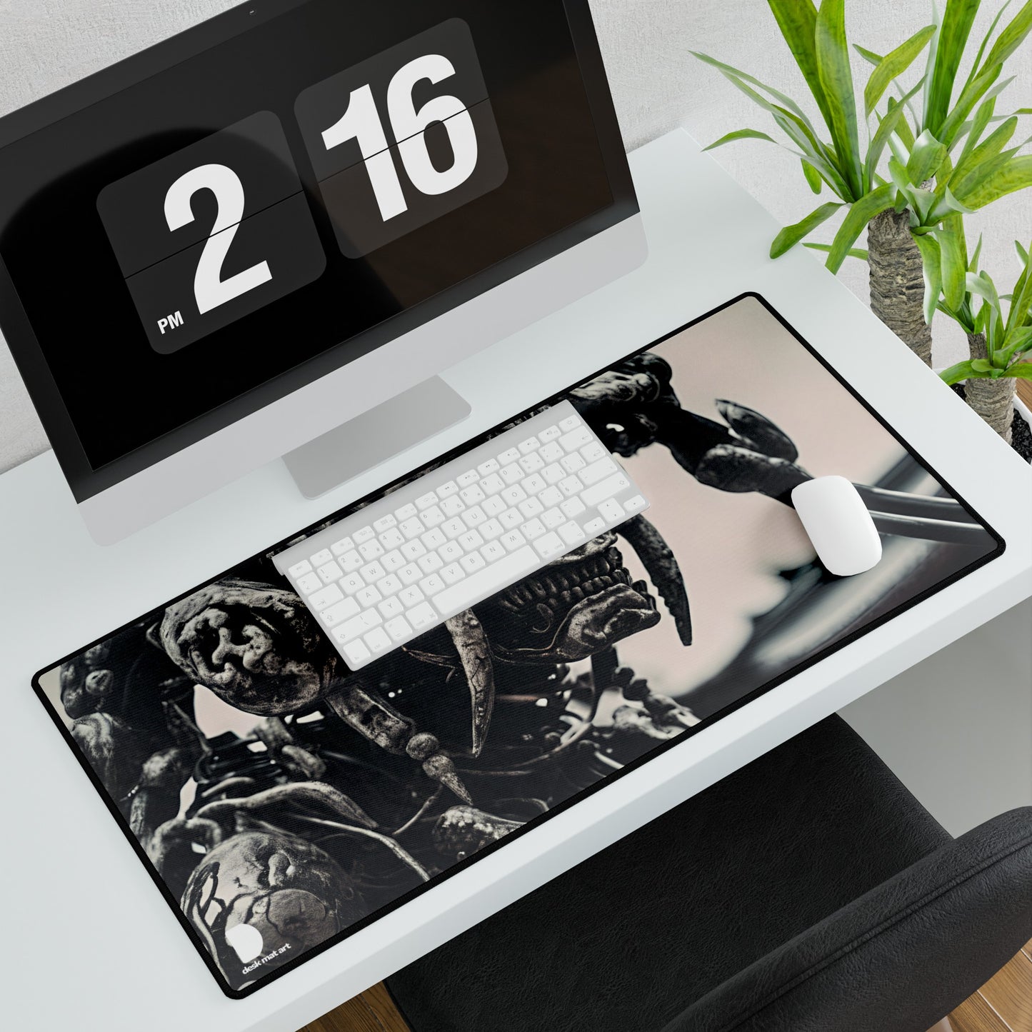 Oni Statue Large Desk Mat & Mousepad | 800x400mm