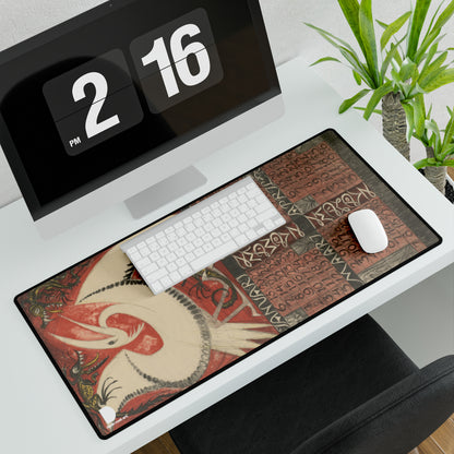 Calendar sheet for January to April 1924 Large Desk Mat & Mousepad | 800x400mm