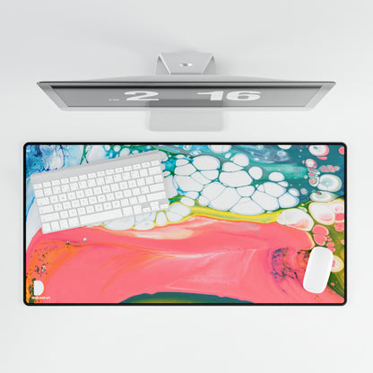 Colourful Oil Mix Large Desk Mat & Mousepad | 800x400mm