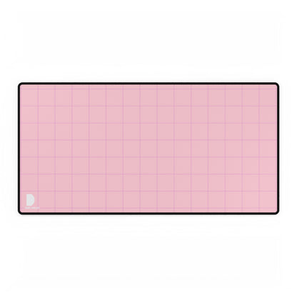 Pink Grid Large Desk Mat & Mousepad | 800x400mm