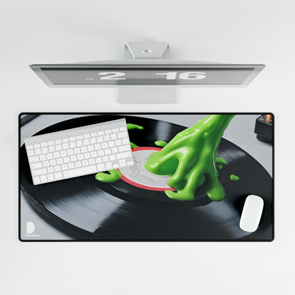 Green Record Slime Large Desk Mat & Mousepad | 800x400mm