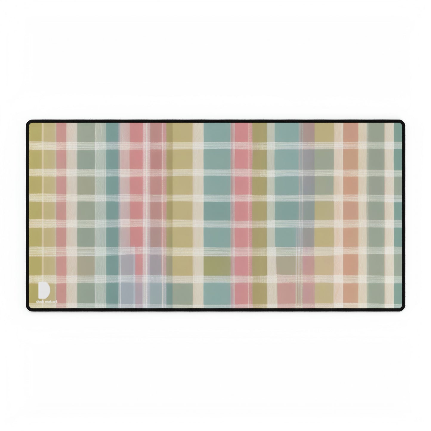 Checkered Pastel Large Desk Mat & Mousepad | 800x400mm