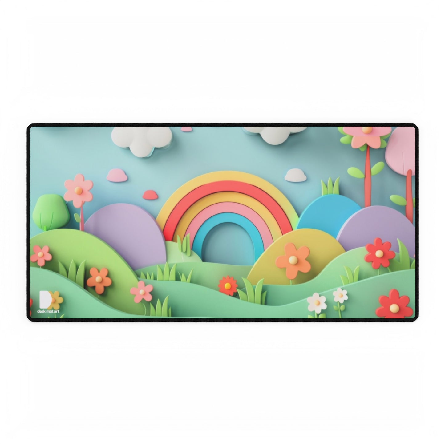 Rainbow Scene Large Desk Mat & Mousepad | 800x400mm