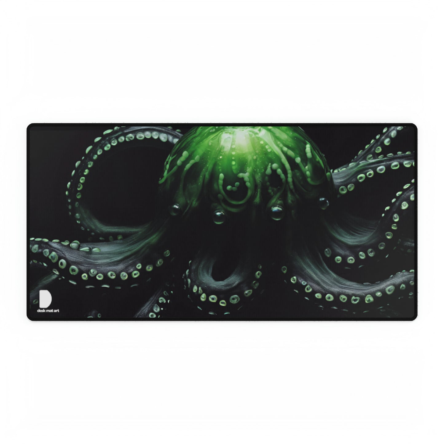 Green Octopus Alien Large Desk Mat & Mousepad | 800x400mm