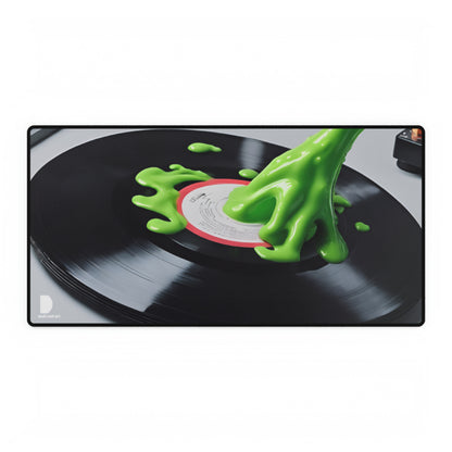 Green Record Slime Large Desk Mat & Mousepad | 800x400mm