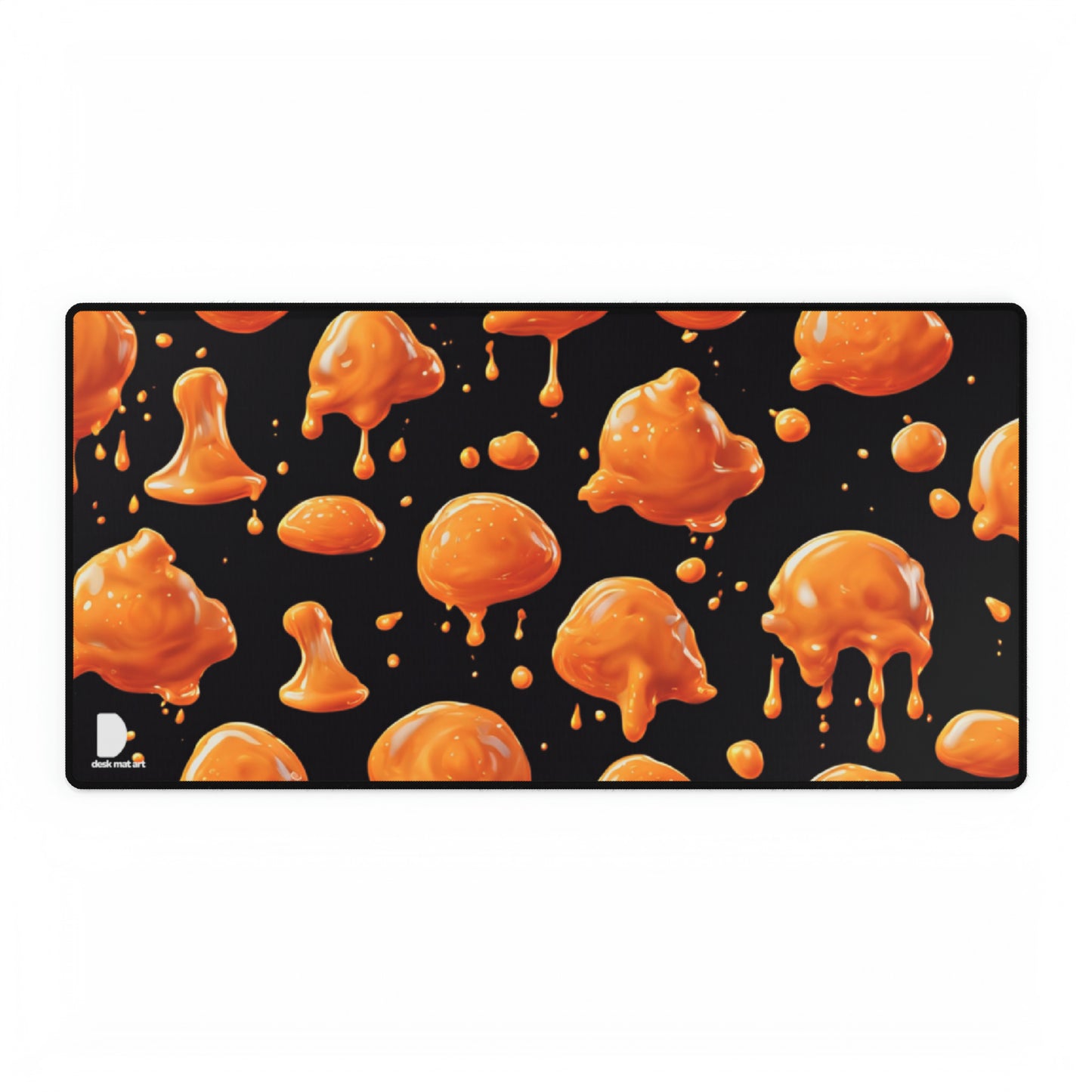 Orange Slime Balls Large Desk Mat & Mousepad | 800x400mm