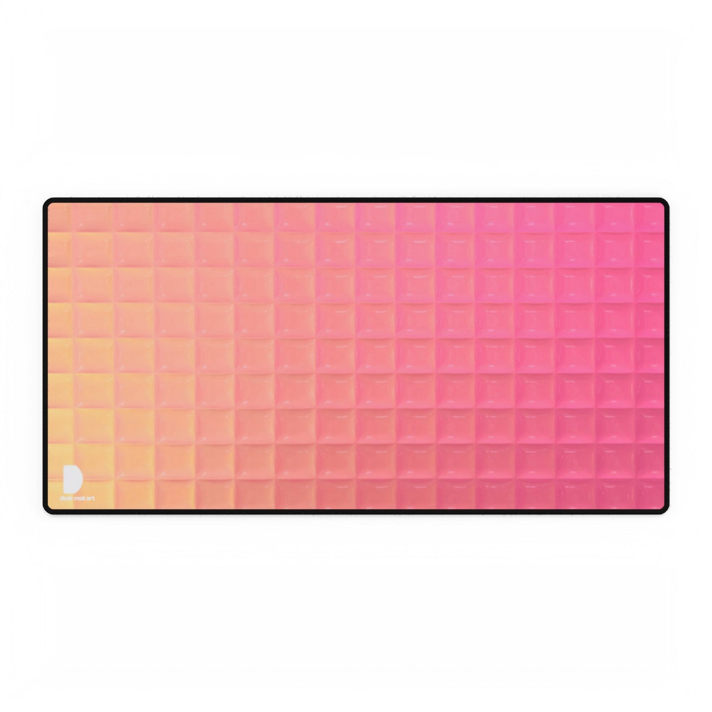 Yellow to Pink Squares Large Desk Mat & Mousepad | 800x400mm