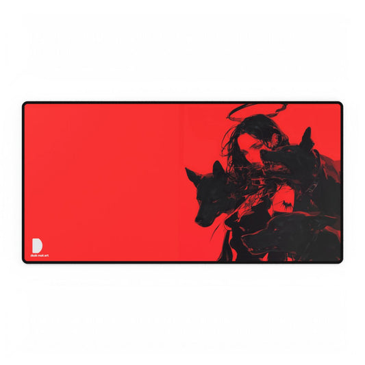 Black Dogs Large Desk Mat & Mousepad | 800x400mm