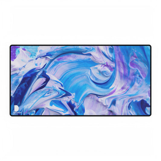 Blue Paint Mix Large Desk Mat & Mousepad | 800x400mm