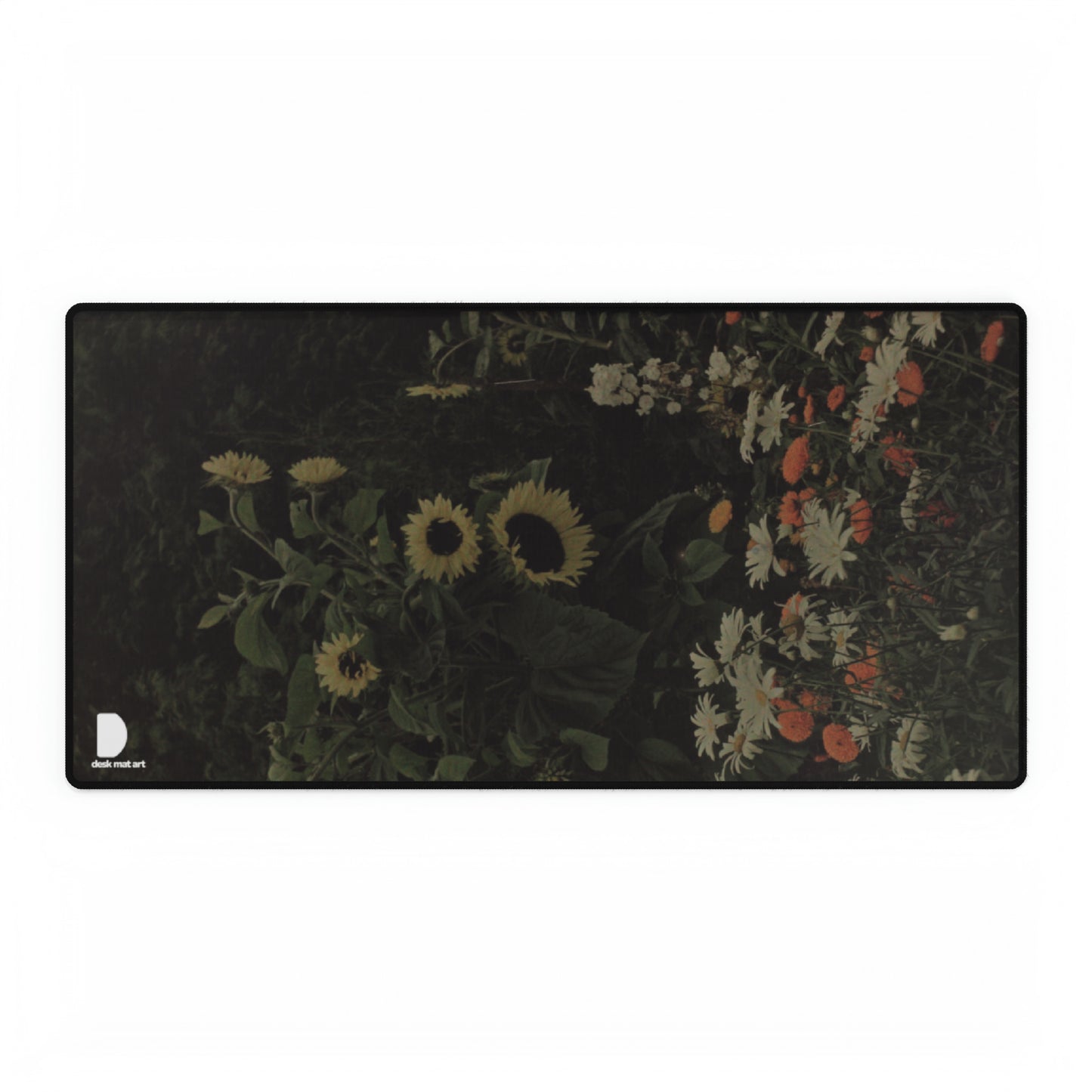 Garden of the Kersbergen house, Zeist, including sunflowers, Lambertus Hendrik van Berk Large Desk Mat & Mousepad | 800x400mm