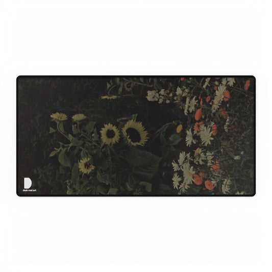 Garden of the Kersbergen house, Zeist, including sunflowers, Lambertus Hendrik van Berk Large Desk Mat & Mousepad | 800x400mm