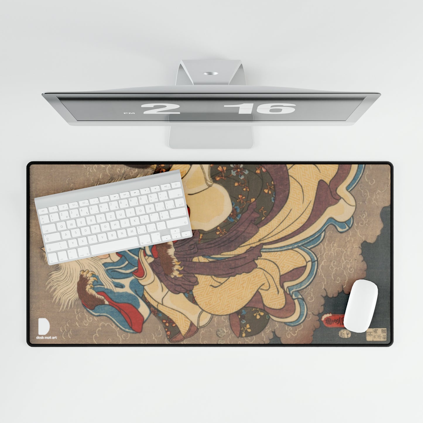 Cat Monster Saga no Kata, Utagawa Kunisada (I) Large Desk Mat & Mousepad | 800x400mm