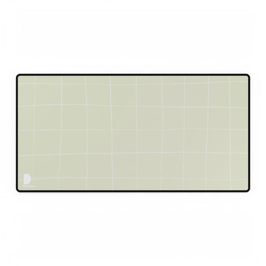 Sage Grid Large Desk Mat & Mousepad | 800x400mm