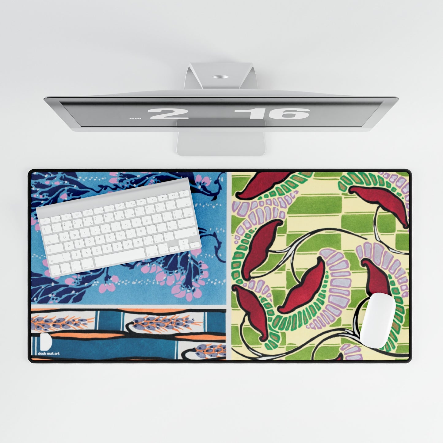 Floréal: dessins and coloris nouveaux, Emile-Alain Séguy (1925) Large Desk Mat & Mousepad | 800x400mm