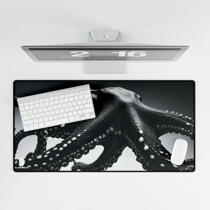 Black Octopus Graphic Large Desk Mat & Mousepad | 800x400mm