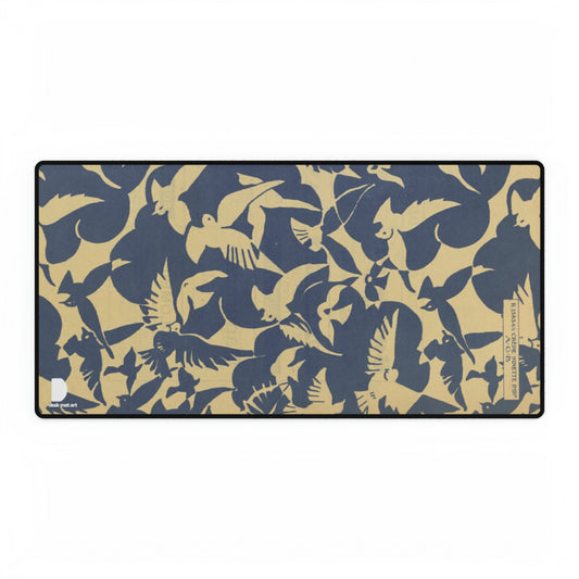 Art - Goût - Beauté, Feuillets de l'élégance féminine Large Desk Mat & Mousepad | 800x400mm