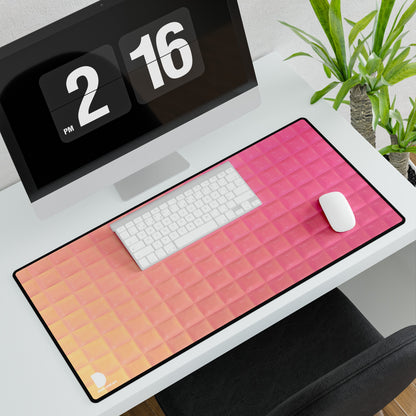 Yellow to Pink Squares Large Desk Mat & Mousepad | 800x400mm