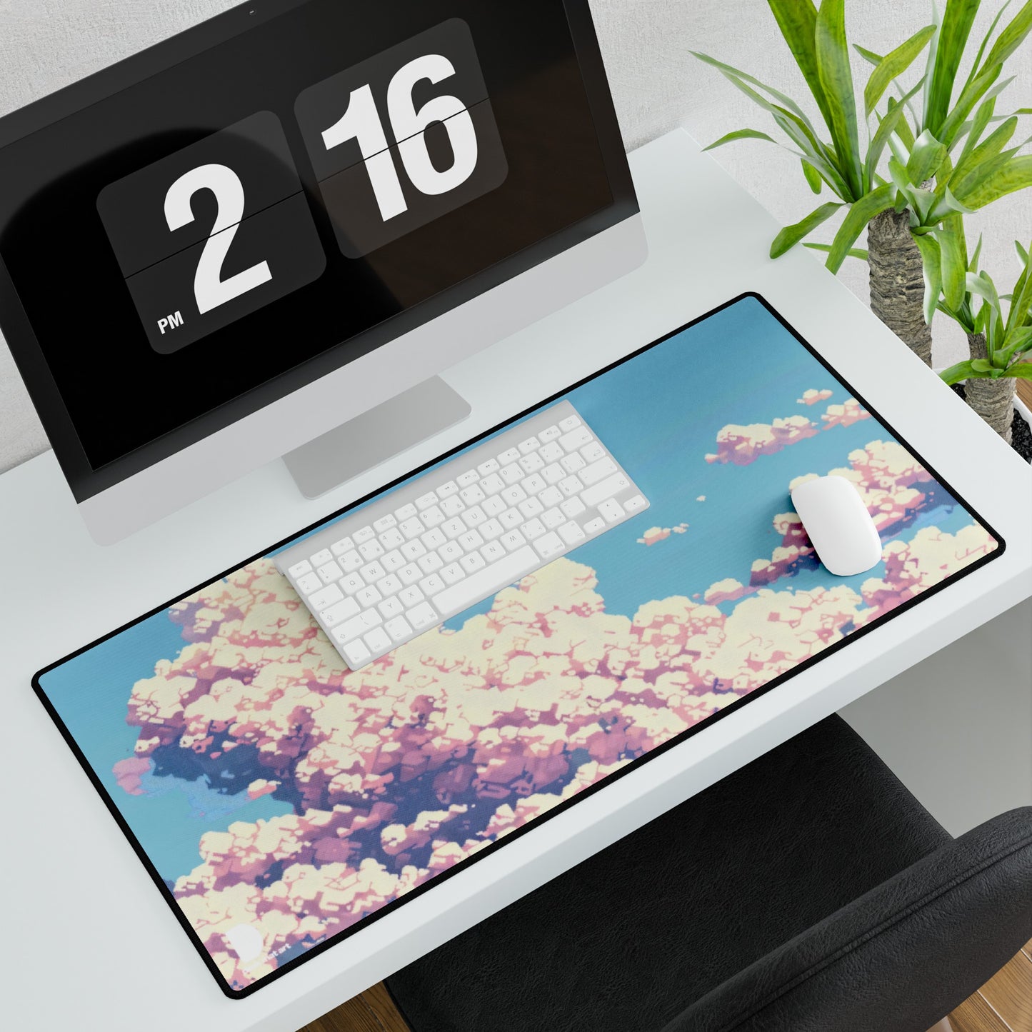 Pixel Art Cloud Large Desk Mat & Mousepad | 800x400mm