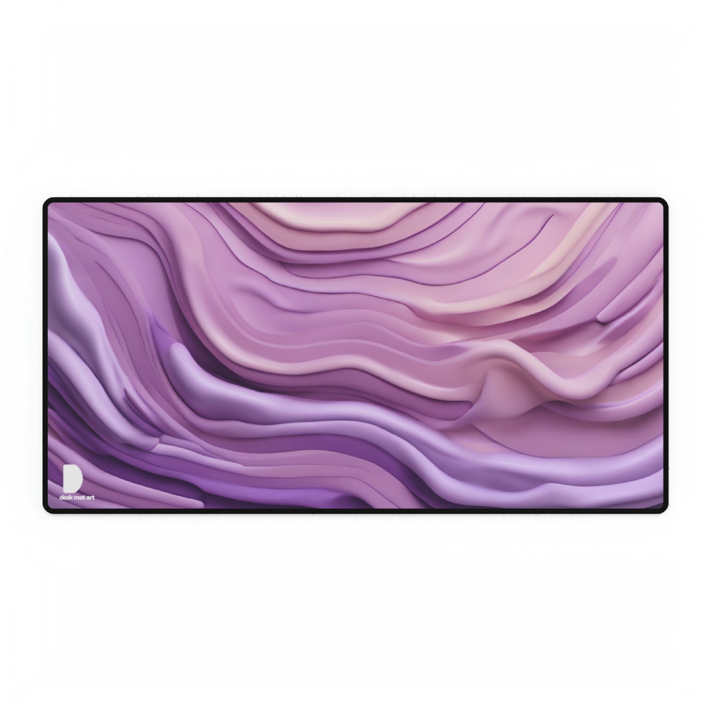 Pastel Lilac Lines Large Desk Mat & Mousepad | 800x400mm