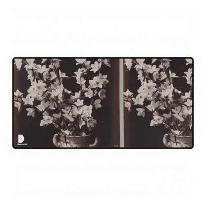 Flower study with Cologne pot, Charles Aubry Large Desk Mat & Mousepad | 800x400mm