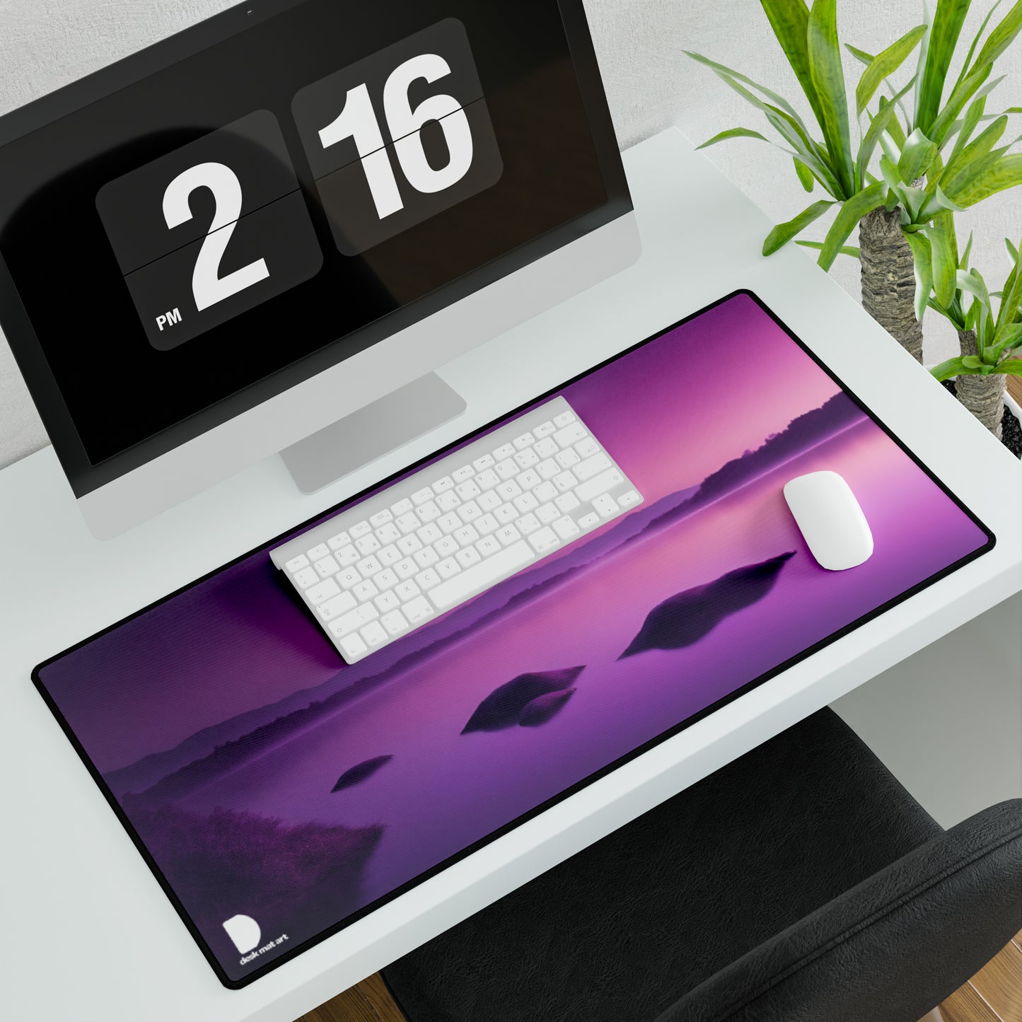 Purple Lake Large Desk Mat & Mousepad | 800x400mm