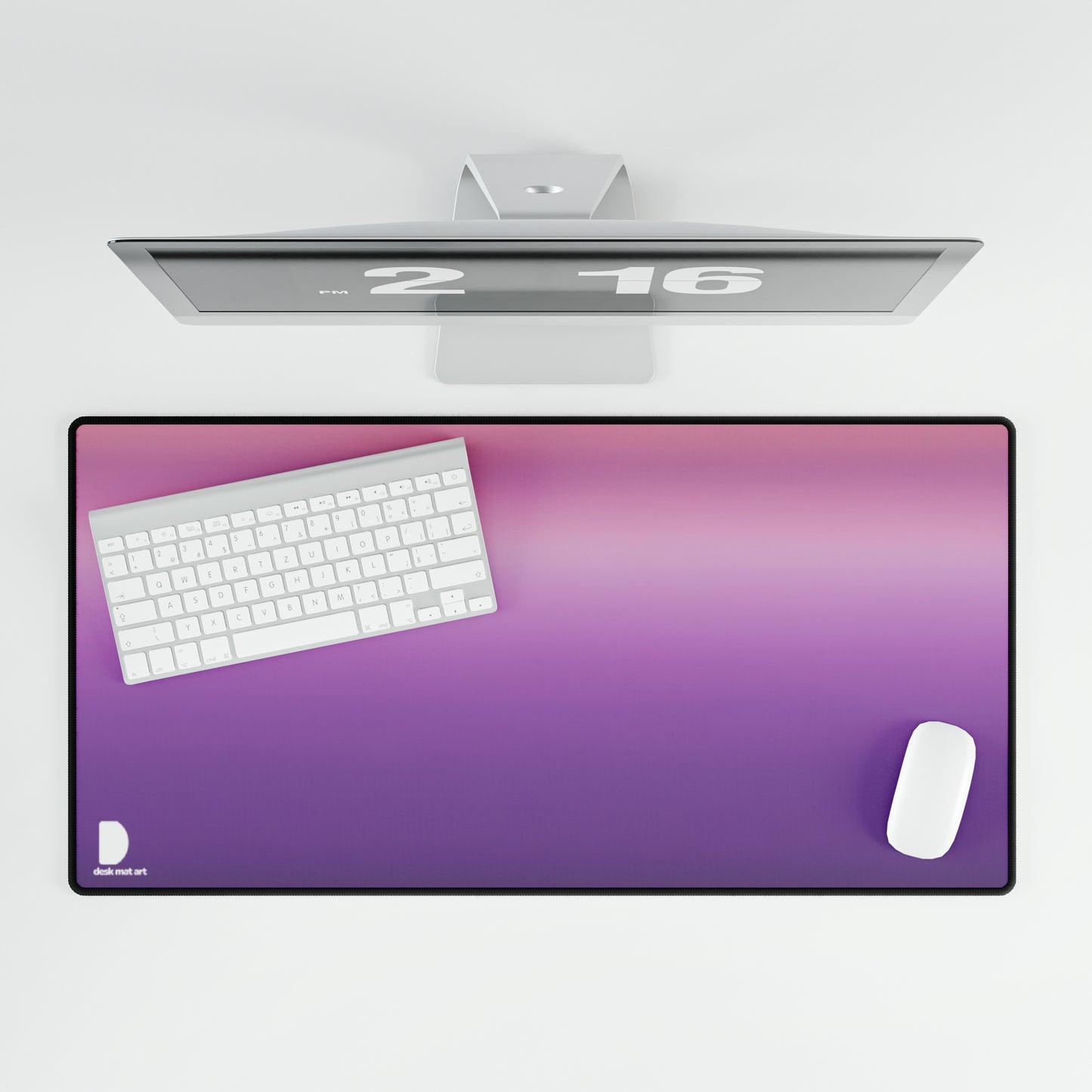 Soft Purple Gradient Large Desk Mat & Mousepad | 800x400mm