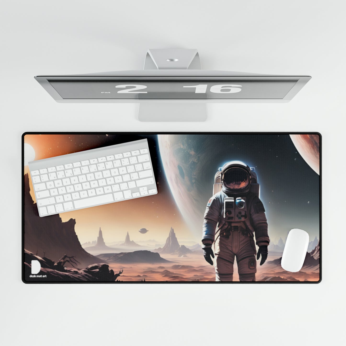 Space Man Adventure Large Desk Mat & Mousepad | 800x400mm