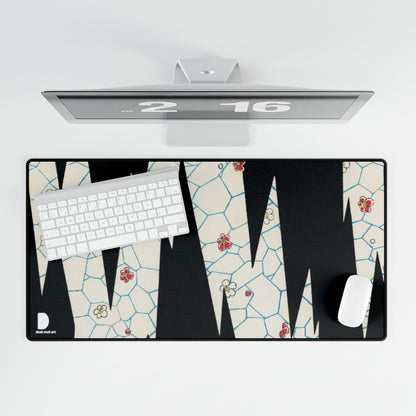 Flowers on a footpath, Shin Bijutsukai Large Desk Mat & Mousepad | 800x400mm