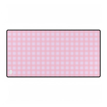 Pink Checkers Large Desk Mat & Mousepad | 800x400mm