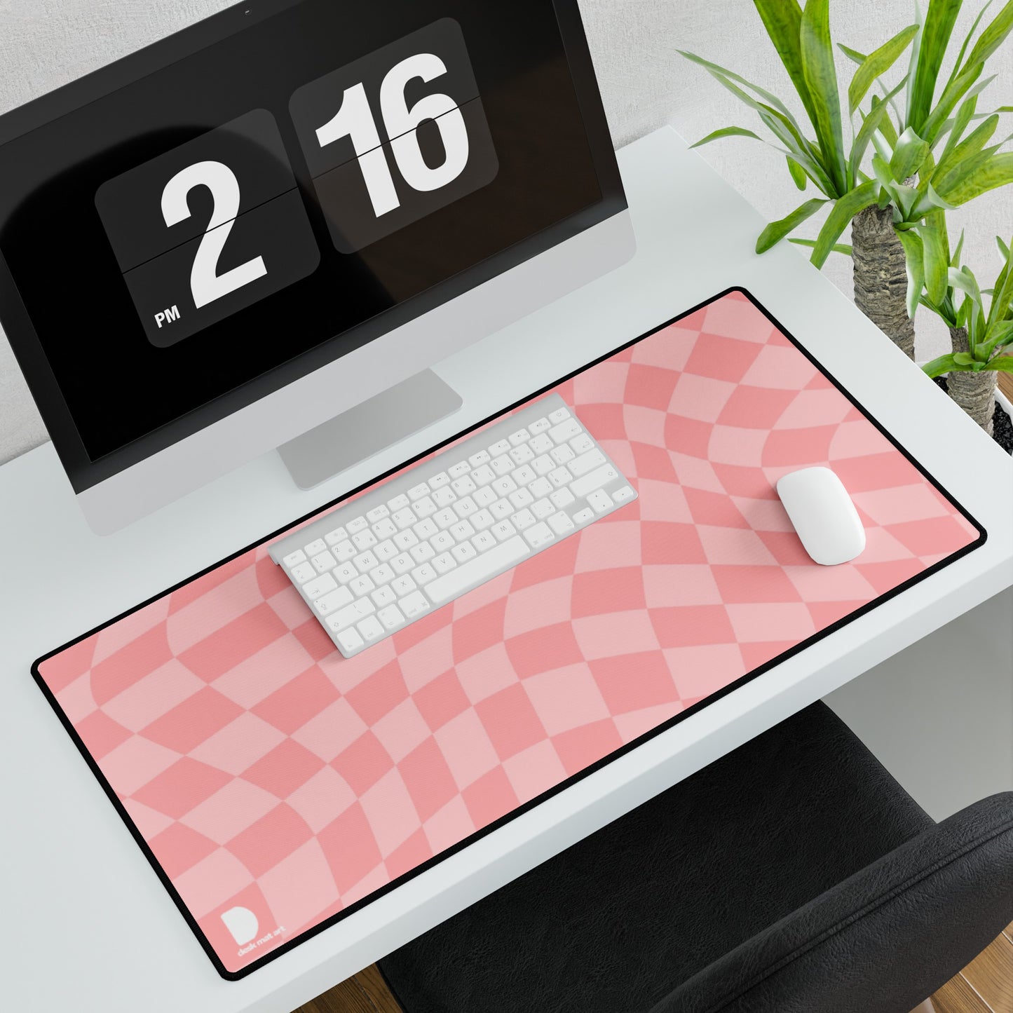 Pastel Checkers Large Desk Mat & Mousepad | 800x400mm