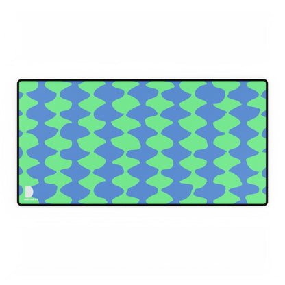 Soft Green & Blue Abstract Pattern Large Desk Mat & Mousepad | 800x400mm